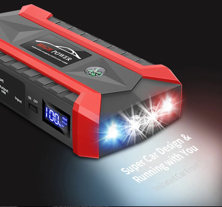 12V Auto Batterie Jump Starter Power Bank Tragbare Auto Batterie Booster Ladestartgerät Notlicht Diesel Doppelstart