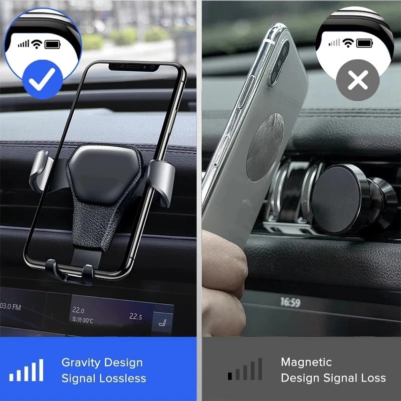 Universal Gravity Auto Telefon Halter Auto Air Vent Clip Mount Handy Halter CellPhone Stand Unterstützung Für iPhone 14 Für Xiaomi