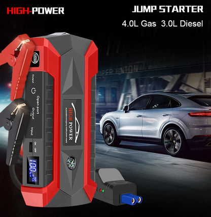 12V Auto Batterie Jump Starter Power Bank Tragbare Auto Batterie Booster Ladestartgerät Notlicht Diesel Doppelstart